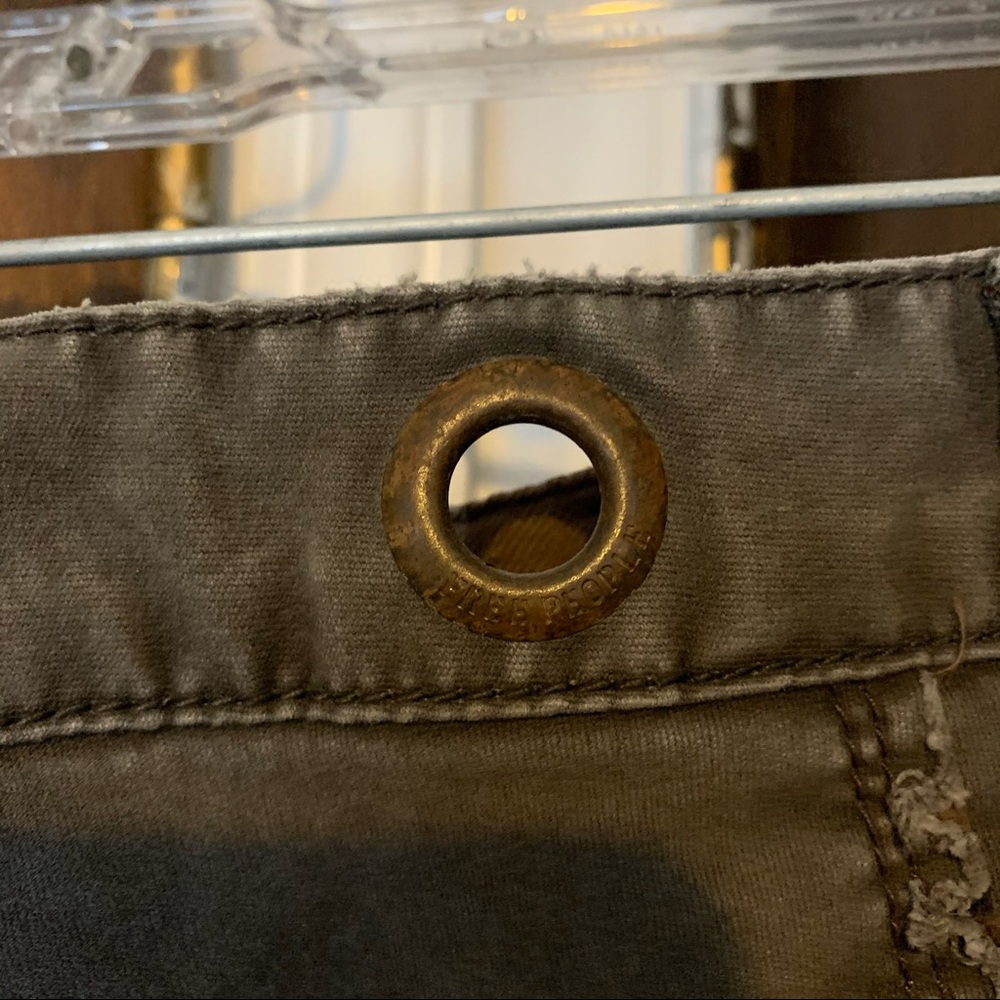 Vintage FREE PEOPLE brown denim mini Skirt - Picture 4 of 8